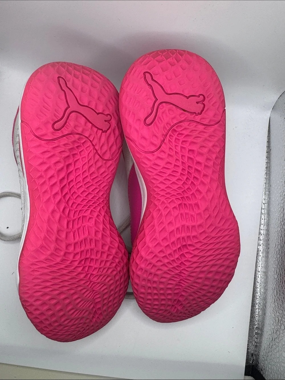 Puma Kids Pink and White Lightweight Sneakers